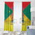 Grenada Christmas Window Curtain Coat Of Arms Bougainvillea Wreath - Wonder Print Shop