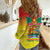 Personalized Grenada Christmas Women Casual Shirt Coat Of Arms Bougainvillea Wreath - Wonder Print Shop