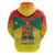 Personalized Grenada Christmas Zip Hoodie Coat Of Arms Bougainvillea Wreath - Wonder Print Shop