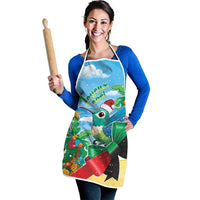 Martinique Christmas Apron Santa Hummingbird - Wonder Print Shop
