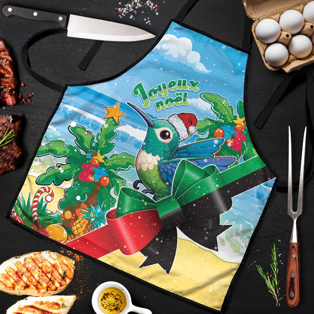 Martinique Christmas Apron Santa Hummingbird - Wonder Print Shop
