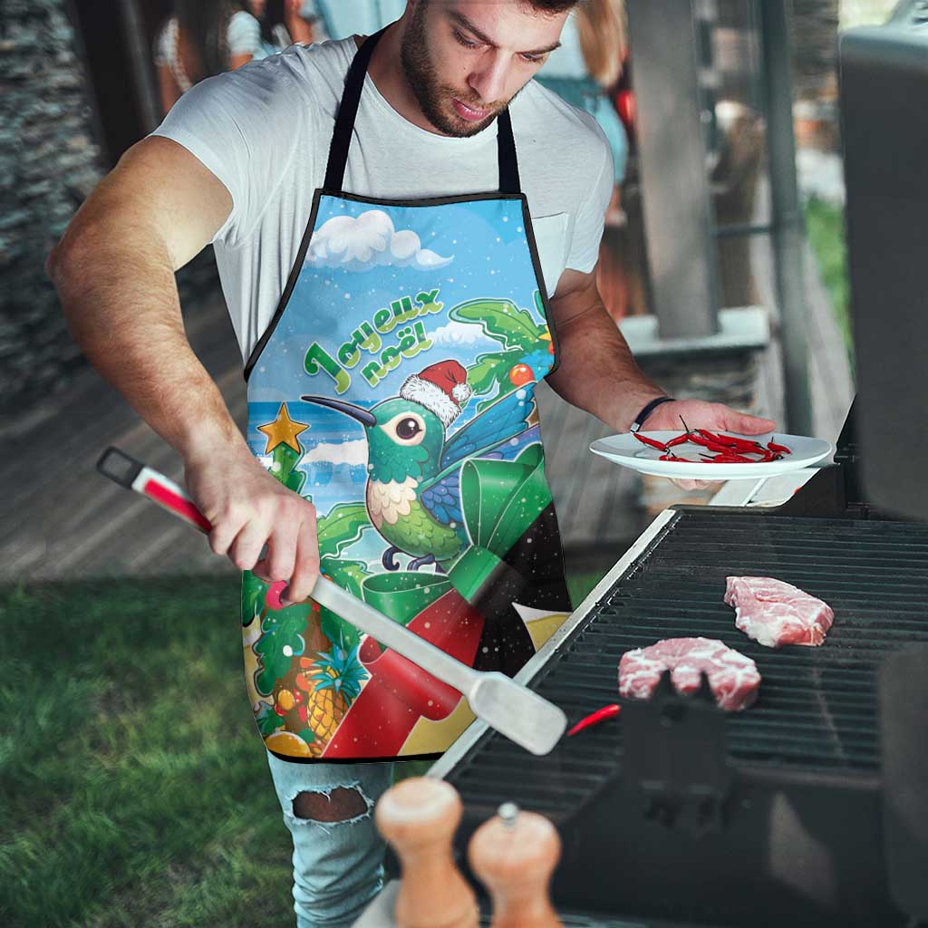 Martinique Christmas Apron Santa Hummingbird - Wonder Print Shop