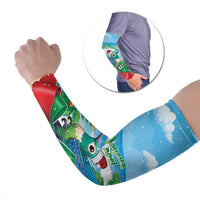 Martinique Christmas Arm Sleeves Santa Hummingbird - Wonder Print Shop