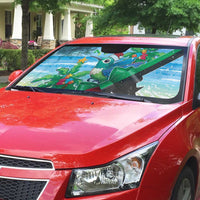 Martinique Christmas Auto Sun Shade Santa Hummingbird - Wonder Print Shop