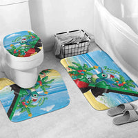 Martinique Christmas Bathroom Set Santa Hummingbird - Wonder Print Shop