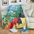 Martinique Christmas Blanket Santa Hummingbird - Wonder Print Shop
