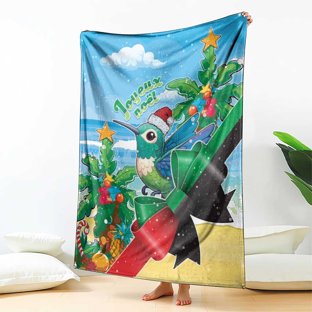 Martinique Christmas Blanket Santa Hummingbird - Wonder Print Shop