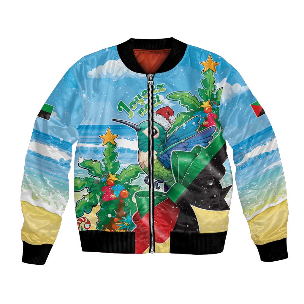 Martinique Christmas Bomber Jacket Santa Hummingbird - Wonder Print Shop