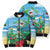 Martinique Christmas Bomber Puffer Jacket Santa Hummingbird - Wonder Print Shop