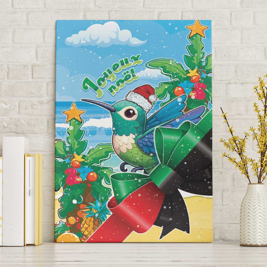 Martinique Christmas Canvas Wall Art Santa Hummingbird - Wonder Print Shop