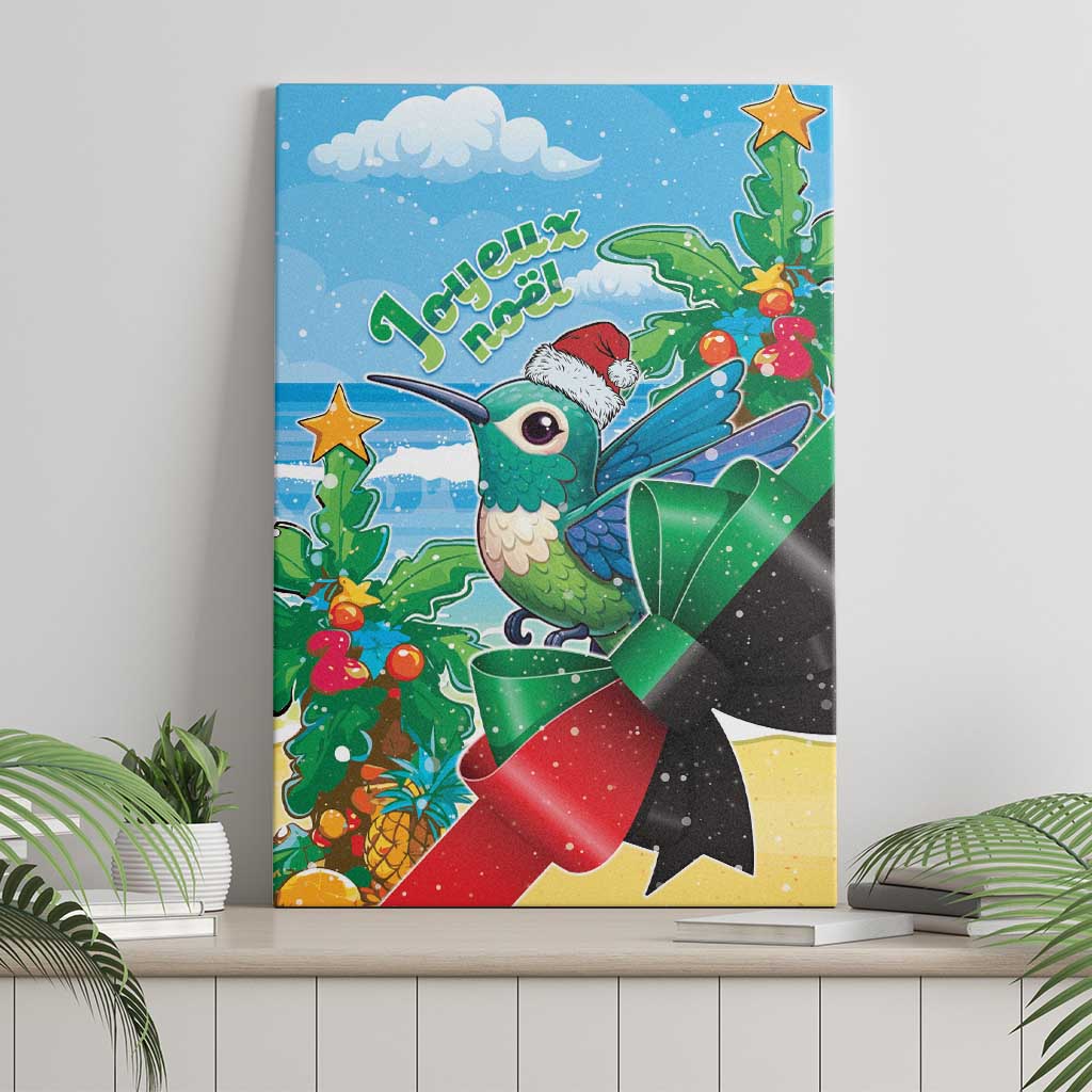 Martinique Christmas Canvas Wall Art Santa Hummingbird - Wonder Print Shop