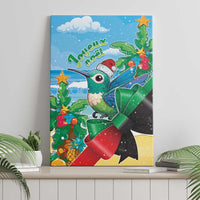 Martinique Christmas Canvas Wall Art Santa Hummingbird - Wonder Print Shop