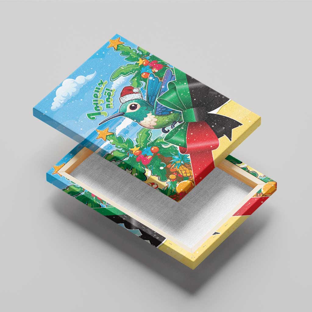 Martinique Christmas Canvas Wall Art Santa Hummingbird - Wonder Print Shop