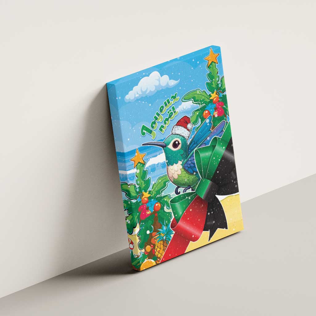 Martinique Christmas Canvas Wall Art Santa Hummingbird - Wonder Print Shop