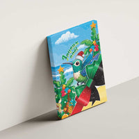 Martinique Christmas Canvas Wall Art Santa Hummingbird - Wonder Print Shop