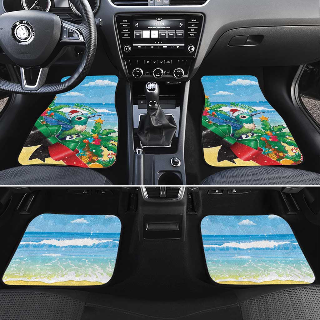 Martinique Christmas Car Mats Santa Hummingbird - Wonder Print Shop