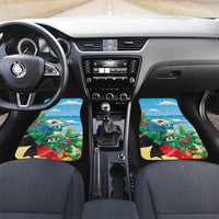 Martinique Christmas Car Mats Santa Hummingbird - Wonder Print Shop
