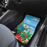 Martinique Christmas Car Mats Santa Hummingbird - Wonder Print Shop