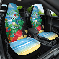 Martinique Christmas Car Seat Cover Santa Hummingbird - Wonder Print Shop