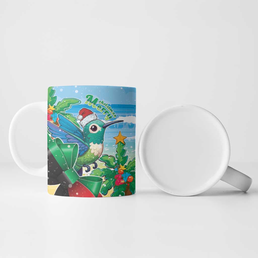Martinique Christmas Ceramic Mug Santa Hummingbird - Wonder Print Shop