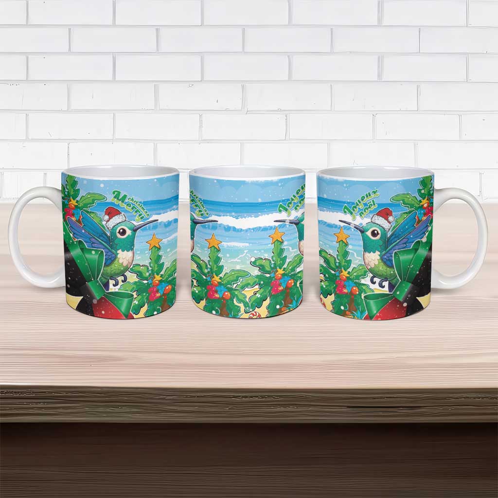 Martinique Christmas Ceramic Mug Santa Hummingbird - Wonder Print Shop