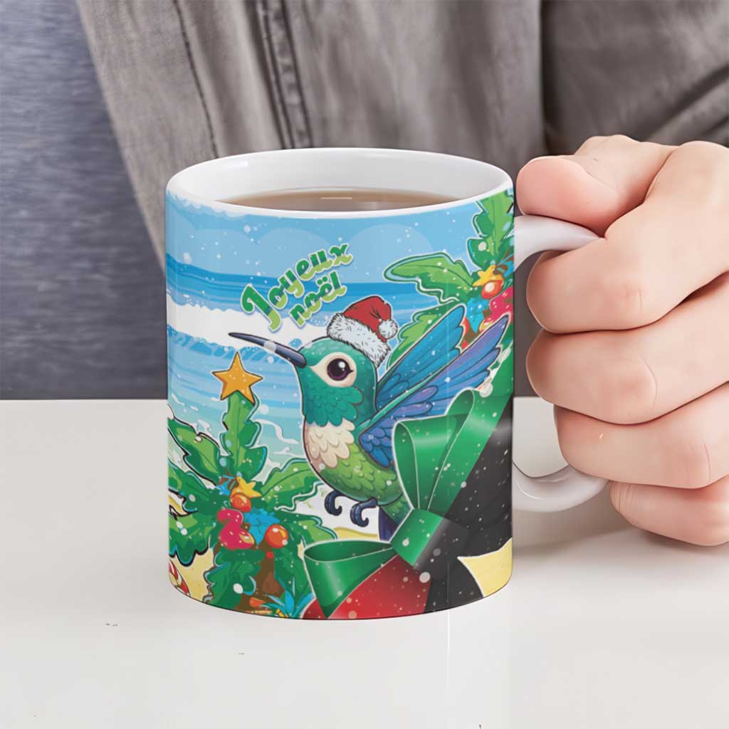 Martinique Christmas Ceramic Mug Santa Hummingbird - Wonder Print Shop