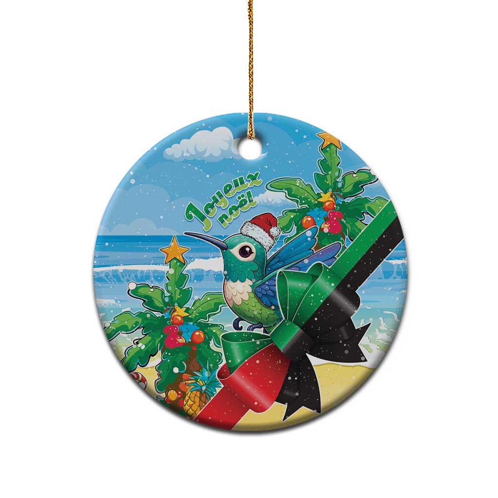 Martinique Christmas Ceramic Ornament Santa Hummingbird - Wonder Print Shop