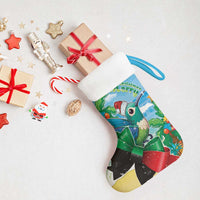 Martinique Christmas Stocking Santa Hummingbird - Wonder Print Shop