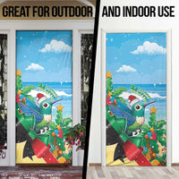 Martinique Christmas Door Cover Santa Hummingbird - Wonder Print Shop