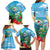 Martinique Christmas Family Matching Long Sleeve Bodycon Dress and Hawaiian Shirt Santa Hummingbird - Wonder Print Shop