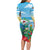 Martinique Christmas Family Matching Long Sleeve Bodycon Dress and Hawaiian Shirt Santa Hummingbird - Wonder Print Shop
