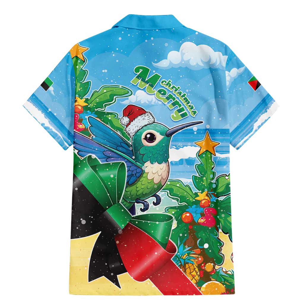 Martinique Christmas Family Matching Mermaid Dress and Hawaiian Shirt Santa Hummingbird - Wonder Print Shop