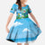 Martinique Christmas Family Matching Short Sleeve Bodycon Dress and Hawaiian Shirt Santa Hummingbird - Wonder Print Shop
