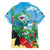 Martinique Christmas Family Matching Summer Maxi Dress and Hawaiian Shirt Santa Hummingbird - Wonder Print Shop