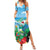 Martinique Christmas Family Matching Summer Maxi Dress and Hawaiian Shirt Santa Hummingbird - Wonder Print Shop
