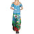 Martinique Christmas Family Matching Summer Maxi Dress and Hawaiian Shirt Santa Hummingbird - Wonder Print Shop
