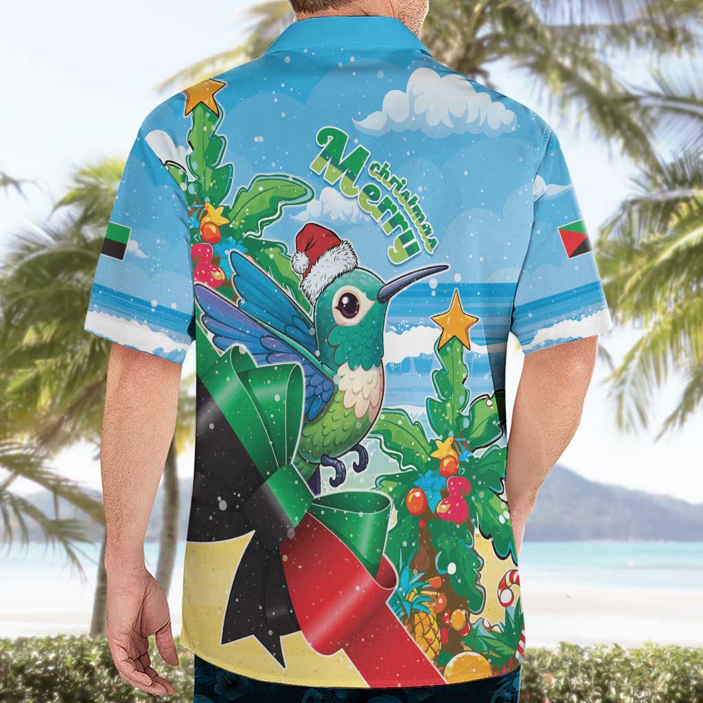 Martinique Christmas Hawaiian Shirt Santa Hummingbird - Wonder Print Shop