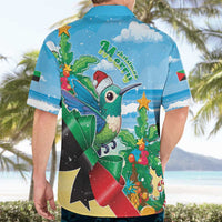 Martinique Christmas Hawaiian Shirt Santa Hummingbird - Wonder Print Shop