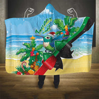 Martinique Christmas Hooded Blanket Santa Hummingbird - Wonder Print Shop