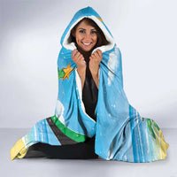 Martinique Christmas Hooded Blanket Santa Hummingbird - Wonder Print Shop