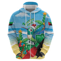 Martinique Christmas Hoodie Santa Hummingbird - Wonder Print Shop