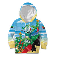 Martinique Christmas Kid Hoodie Santa Hummingbird - Wonder Print Shop