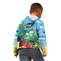 Martinique Christmas Kid Hoodie Santa Hummingbird - Wonder Print Shop