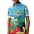 Martinique Christmas Kid Polo Shirt Santa Hummingbird - Wonder Print Shop