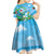 Martinique Christmas Kid Short Sleeve Dress Santa Hummingbird - Wonder Print Shop