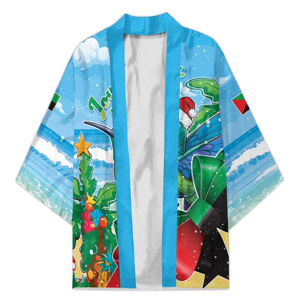 Martinique Christmas Kimono Santa Hummingbird - Wonder Print Shop