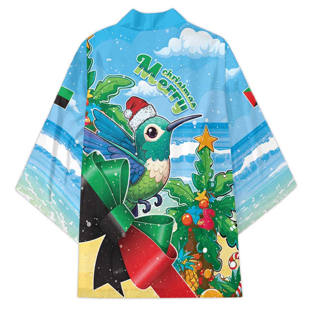 Martinique Christmas Kimono Santa Hummingbird - Wonder Print Shop