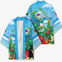 Martinique Christmas Kimono Santa Hummingbird - Wonder Print Shop