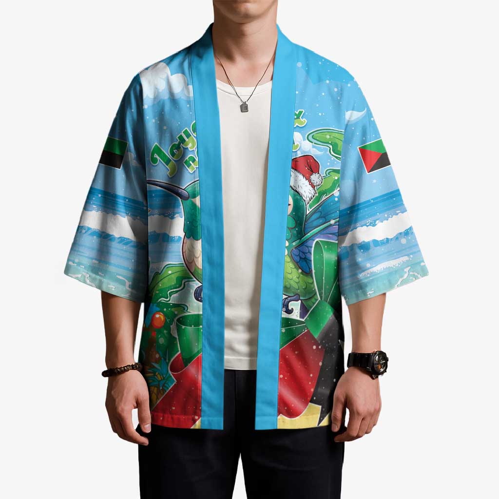 Martinique Christmas Kimono Santa Hummingbird - Wonder Print Shop