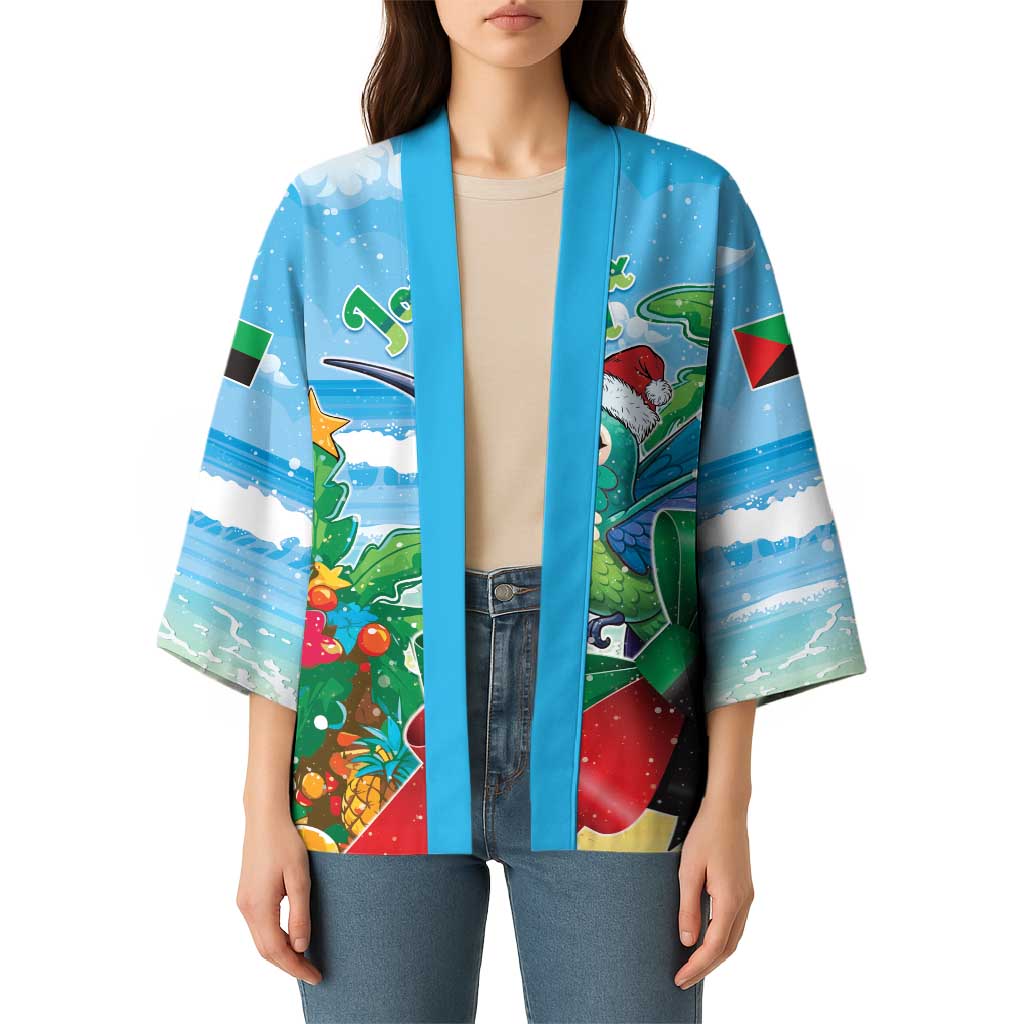 Martinique Christmas Kimono Santa Hummingbird - Wonder Print Shop
